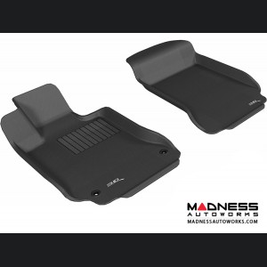 Mercedes Benz C-Class (W204) Sedan/ Coupe Floor Mats (Set of 2) - Front - Black by 3D MAXpider